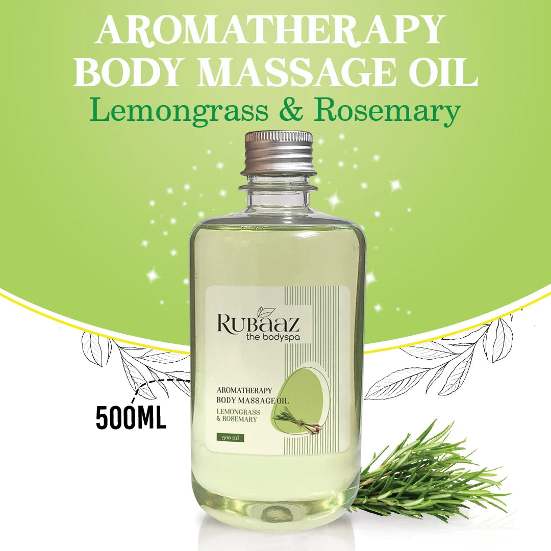 Rubaaz Aromatherapy Rosemary & Lemongrass Body Massage Oil