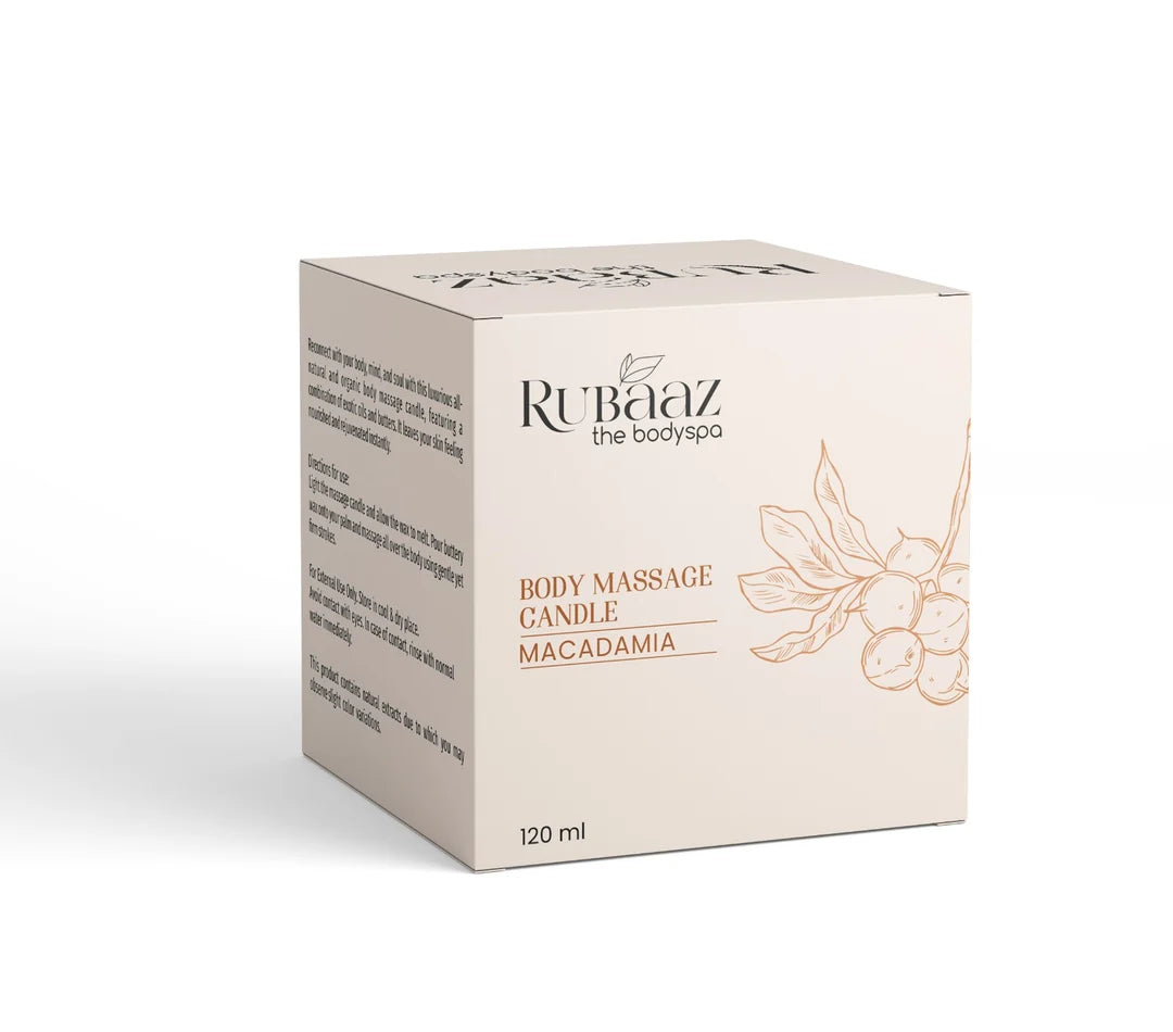 Rubaaz Body Massage Candle - Macadamia
