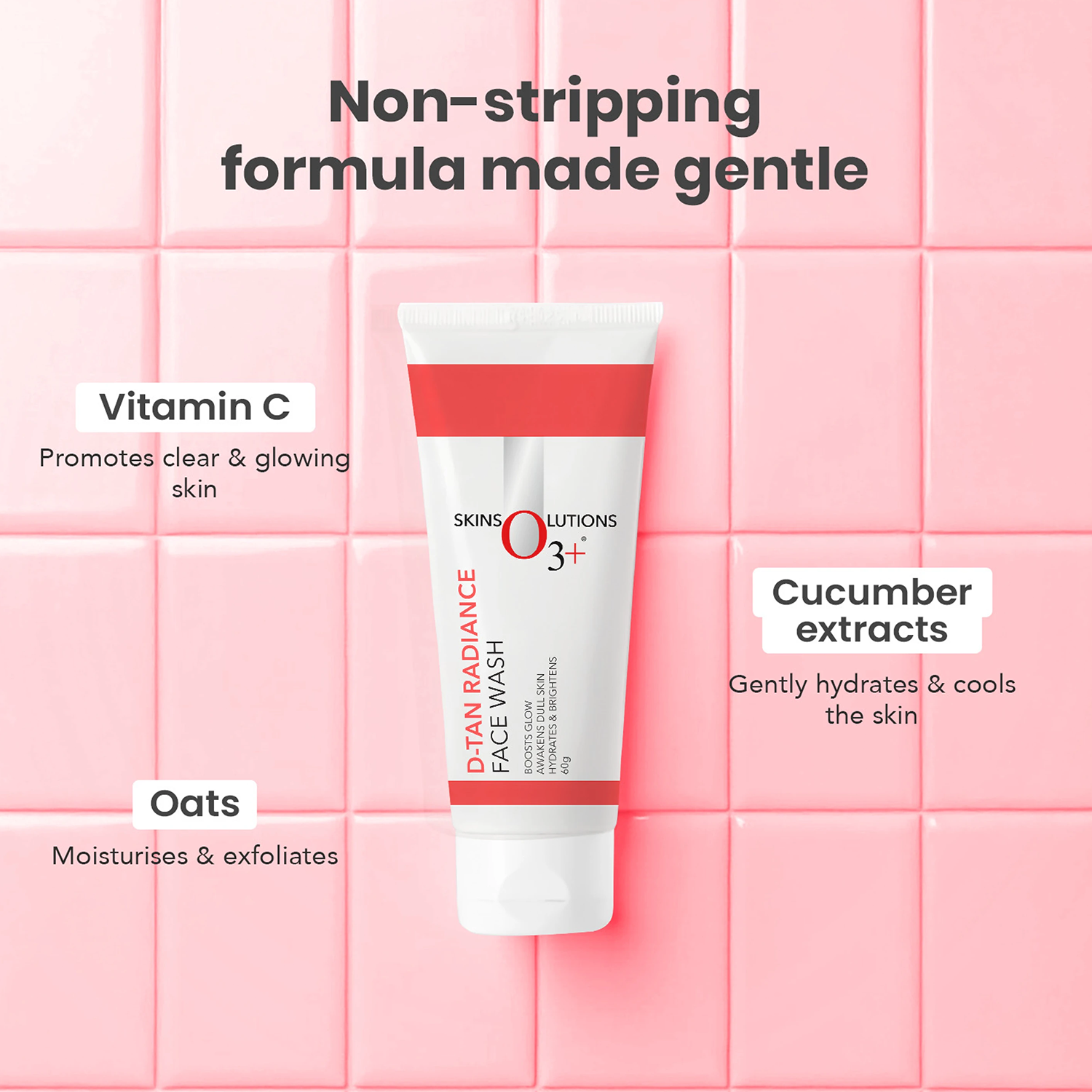 O3+ D-Tan Radiance Face Wash 60ml