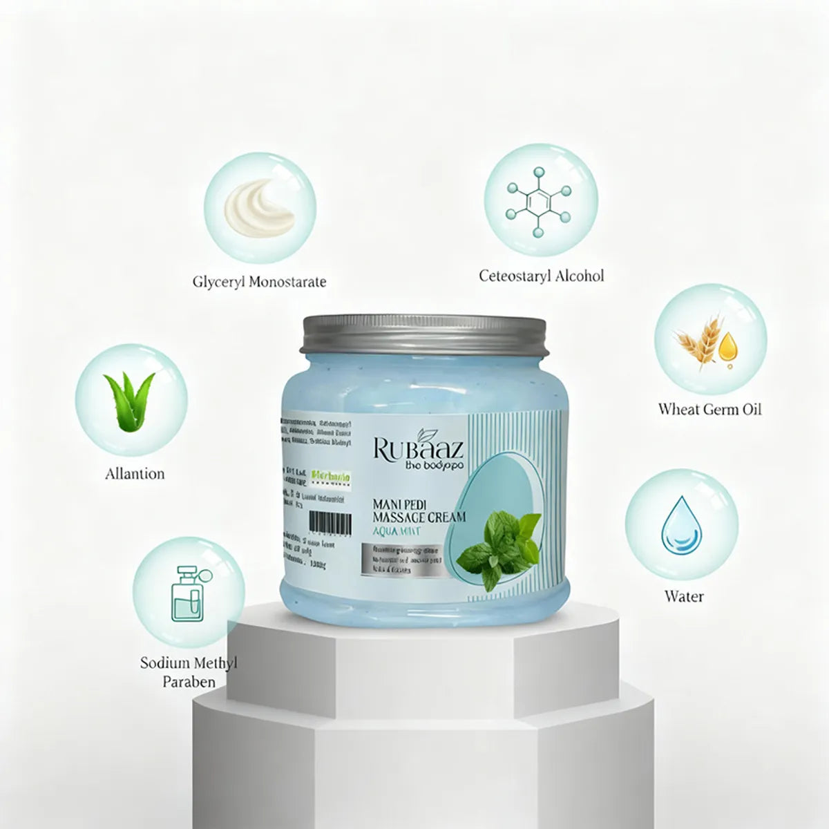 Rubaaz Aqua Mint Mani-Pedi Cream