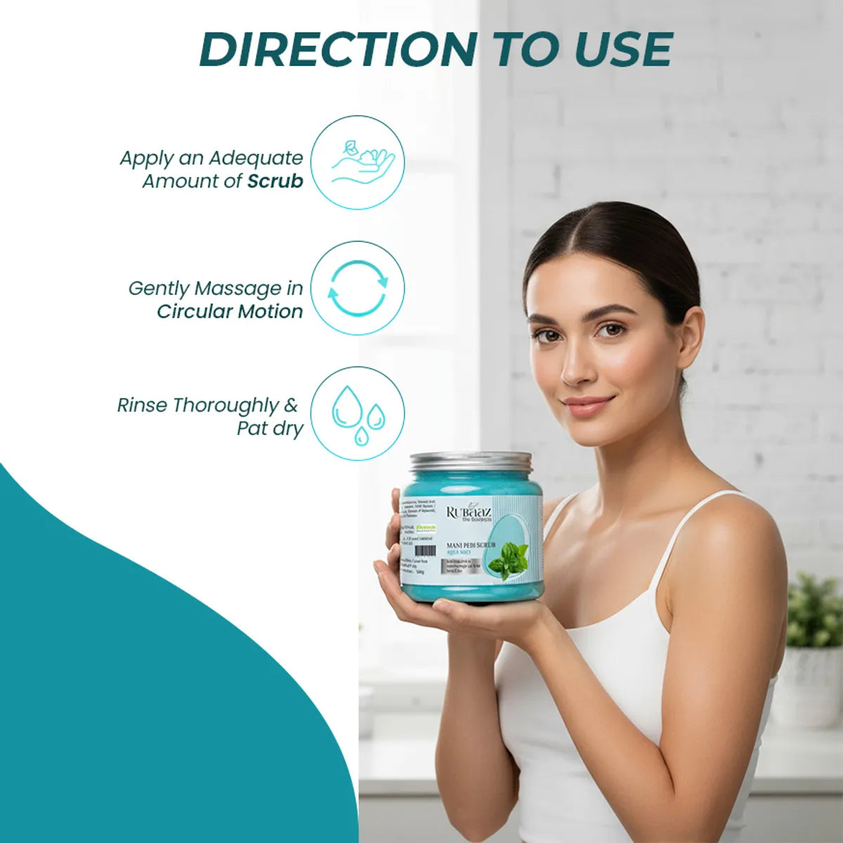 Rubaaz Aqua Mint Mani-Pedi Scrub