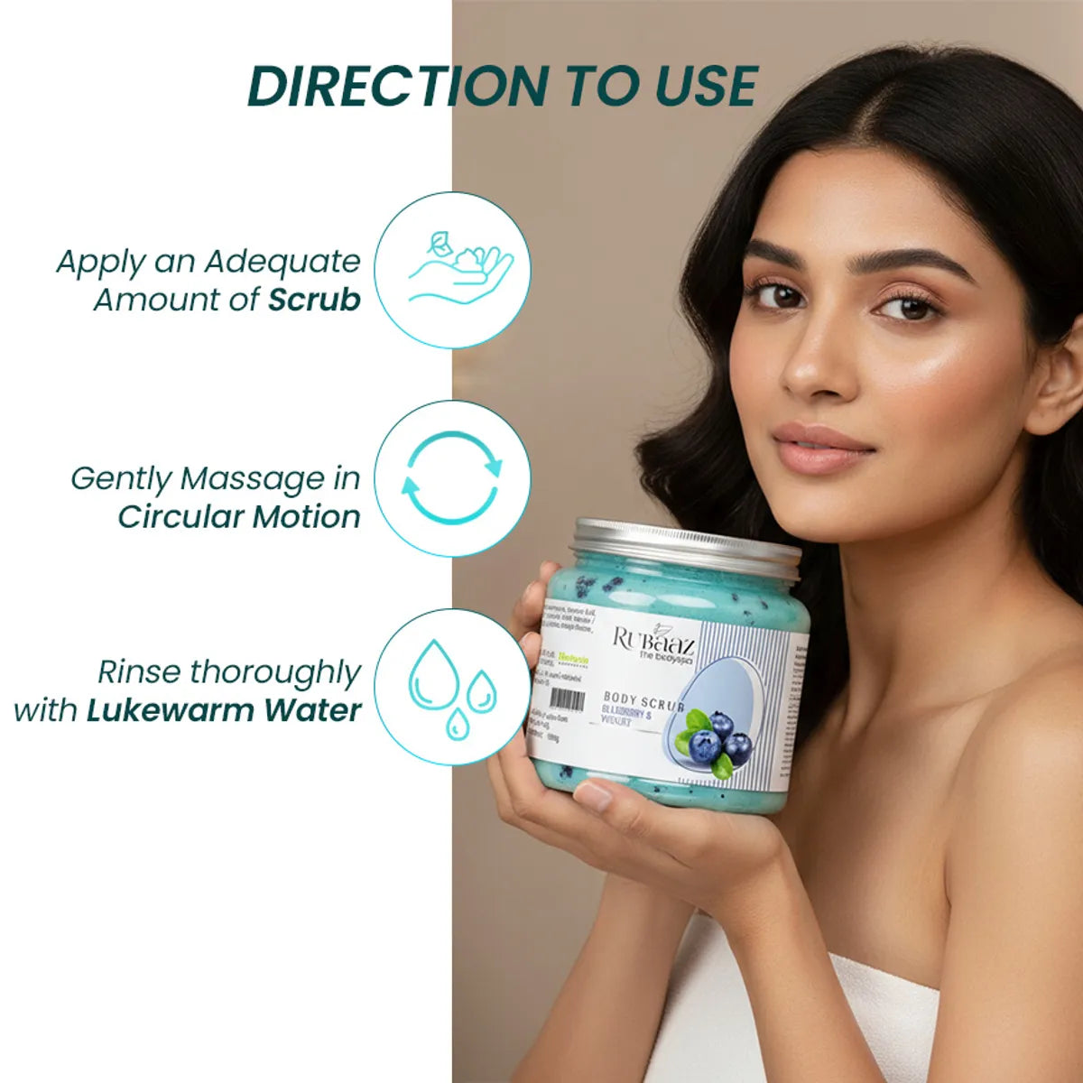 Rubaaz Blueberry & Yogurt Body Scrub