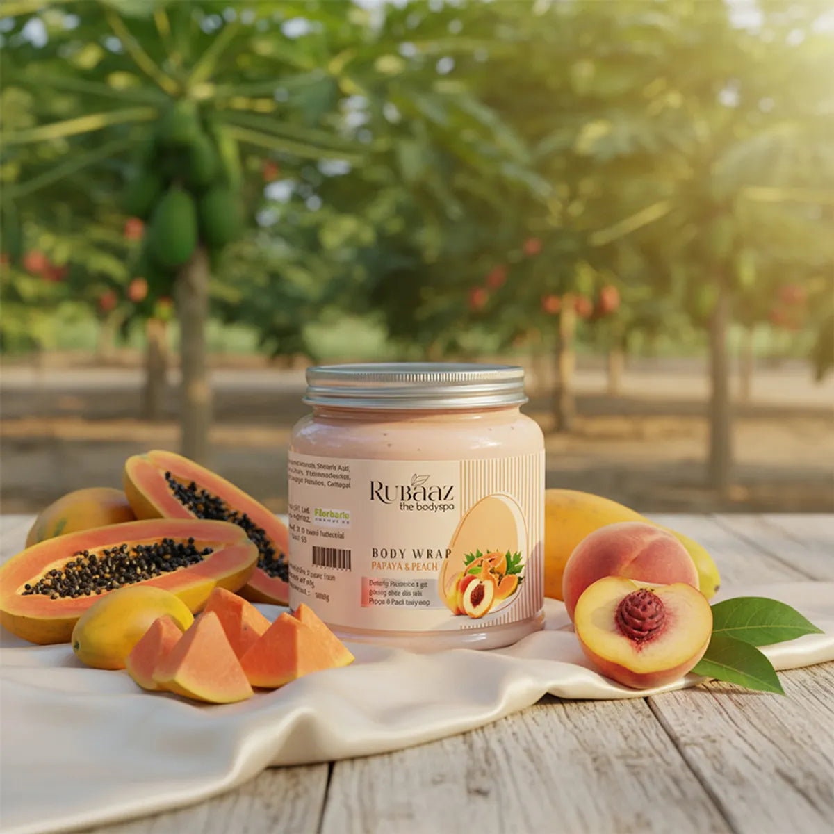 Rubaaz Papaya & Peach Body Wrap