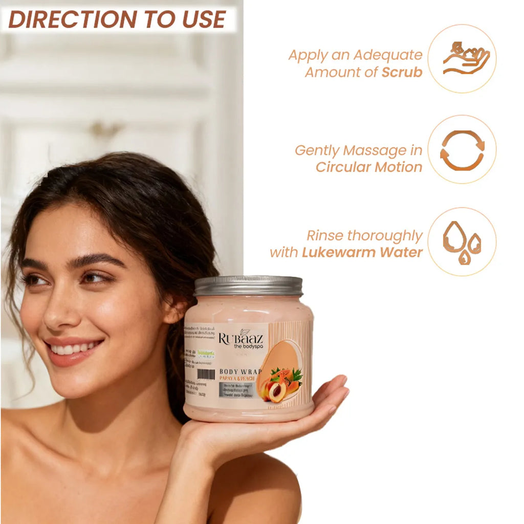 Rubaaz Papaya & Peach Body Wrap