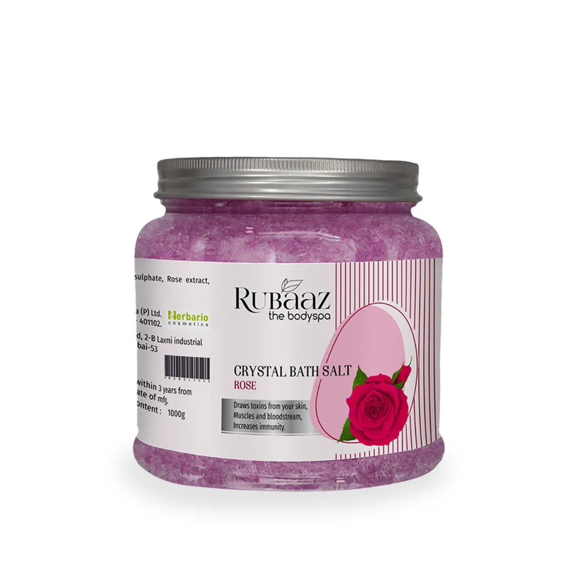 Rubaaz Rose Crystal Bath Salt