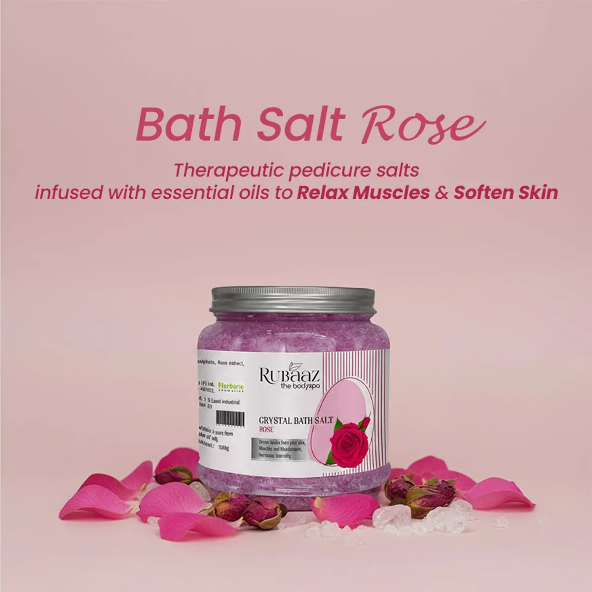 Rubaaz Rose Crystal Bath Salt