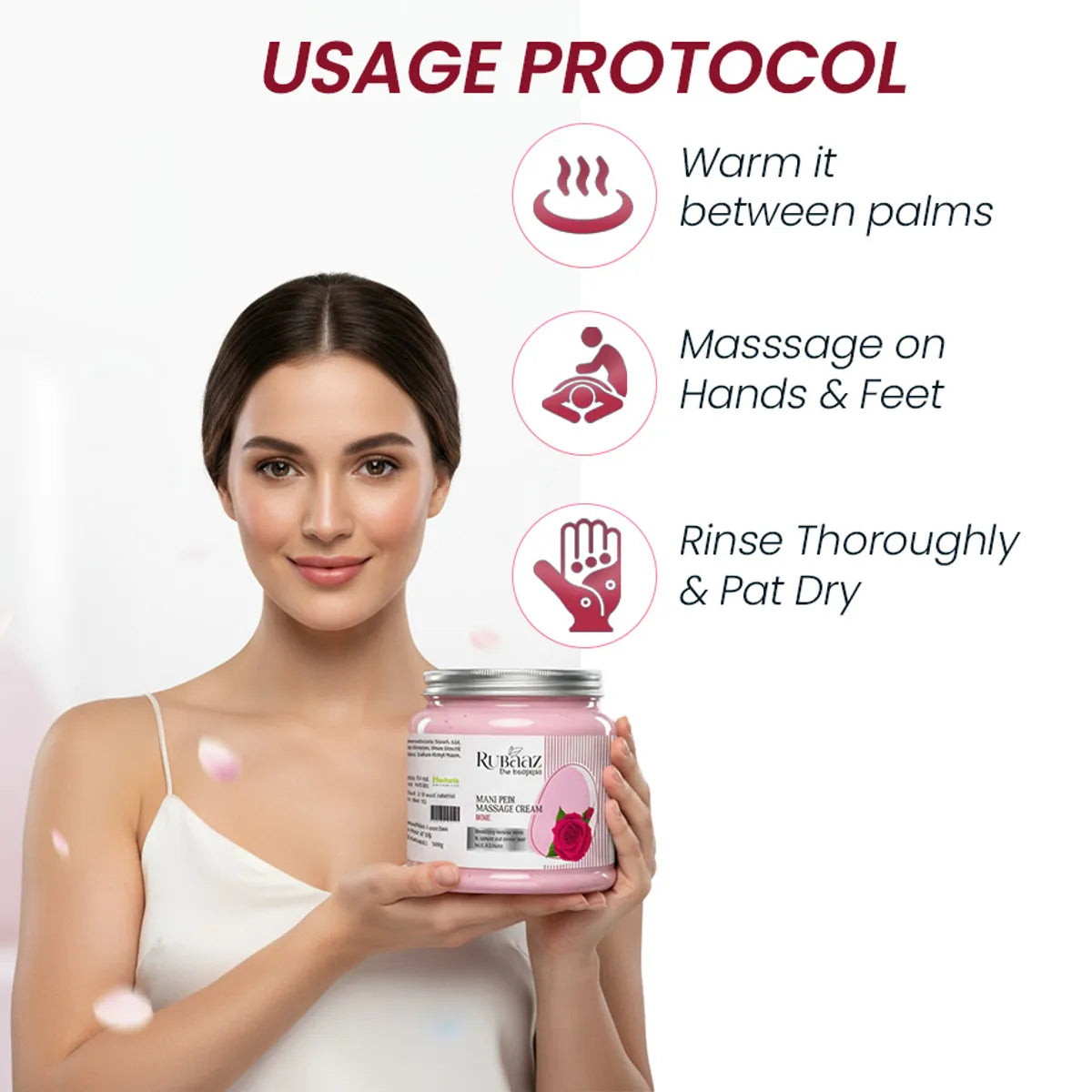 Rubaaz Rose Mani-Pedi Cream