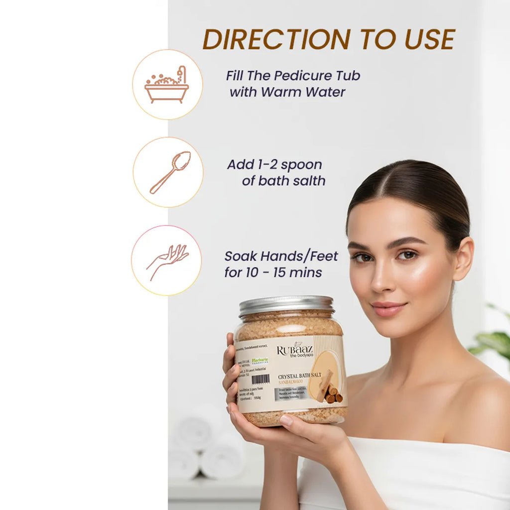 Rubaaz Sandal Wood Crystal Bath Salt