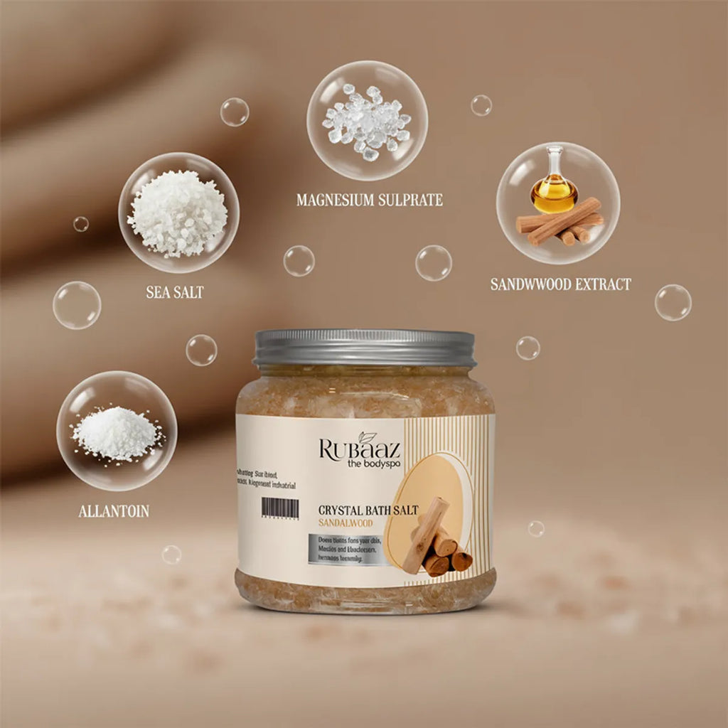 Rubaaz Sandal Wood Crystal Bath Salt