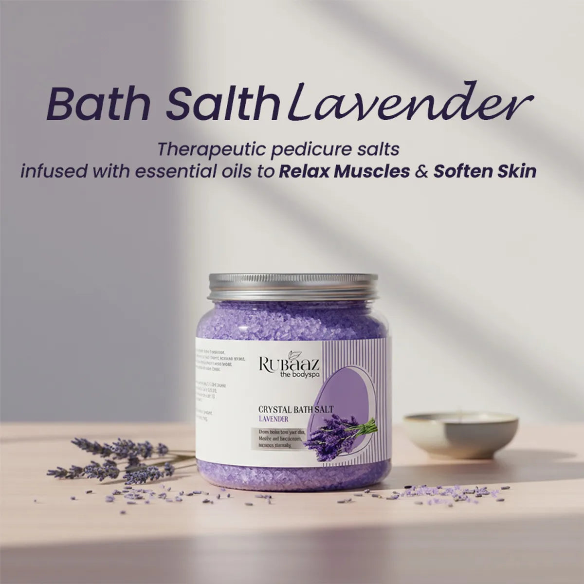 Rubaaz Lavender Crystal Bath Salt