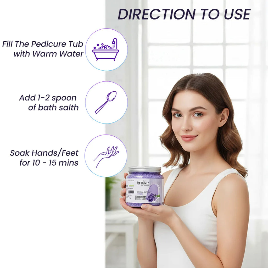 Rubaaz Lavender Crystal Bath Salt