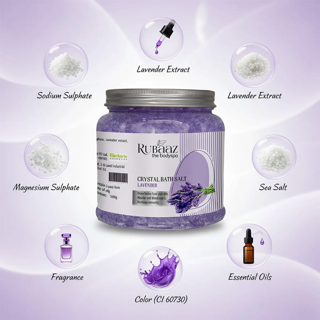 Rubaaz Lavender Crystal Bath Salt