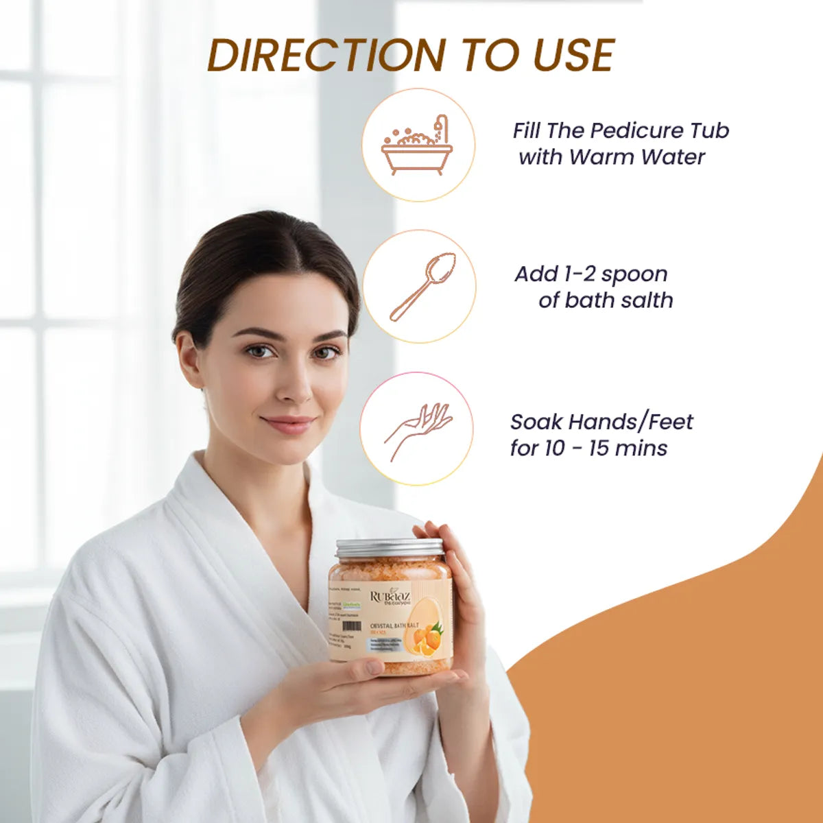 Rubaaz Orange Crystal Bath Salt