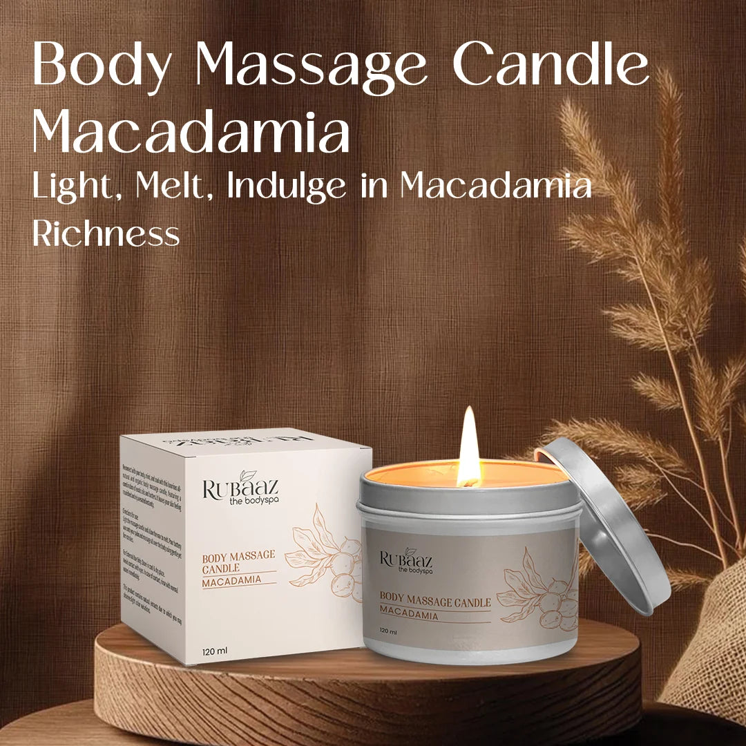 Rubaaz Body Massage Candle - Macadamia